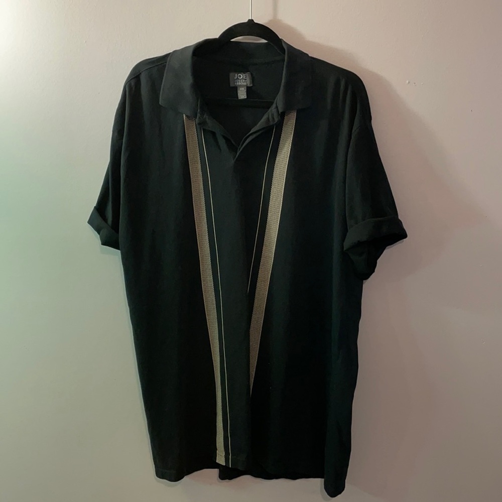 Oversized checkered polo